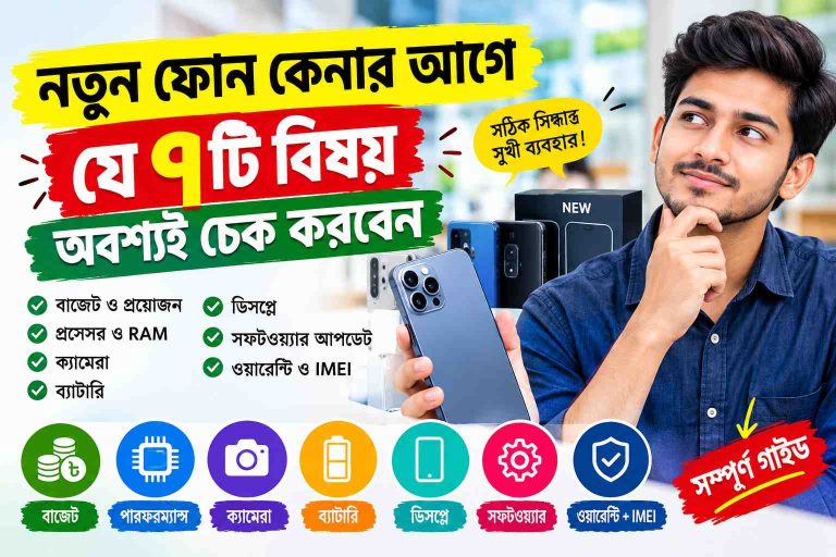 নতুন ফোন কেনার আগে যে ৭টি বিষয় অবশ্যই চেক করবেন
