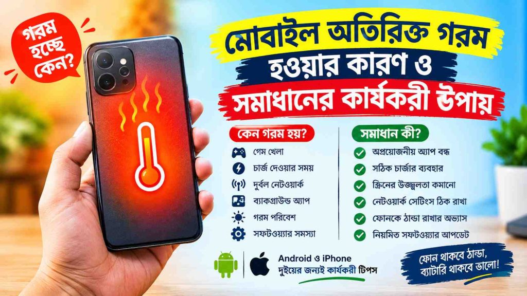 মোবাইল অতিরিক্ত গরম হয়ে যাওয়ার কারণ ও সমাধানের কার্যকরী উপায়