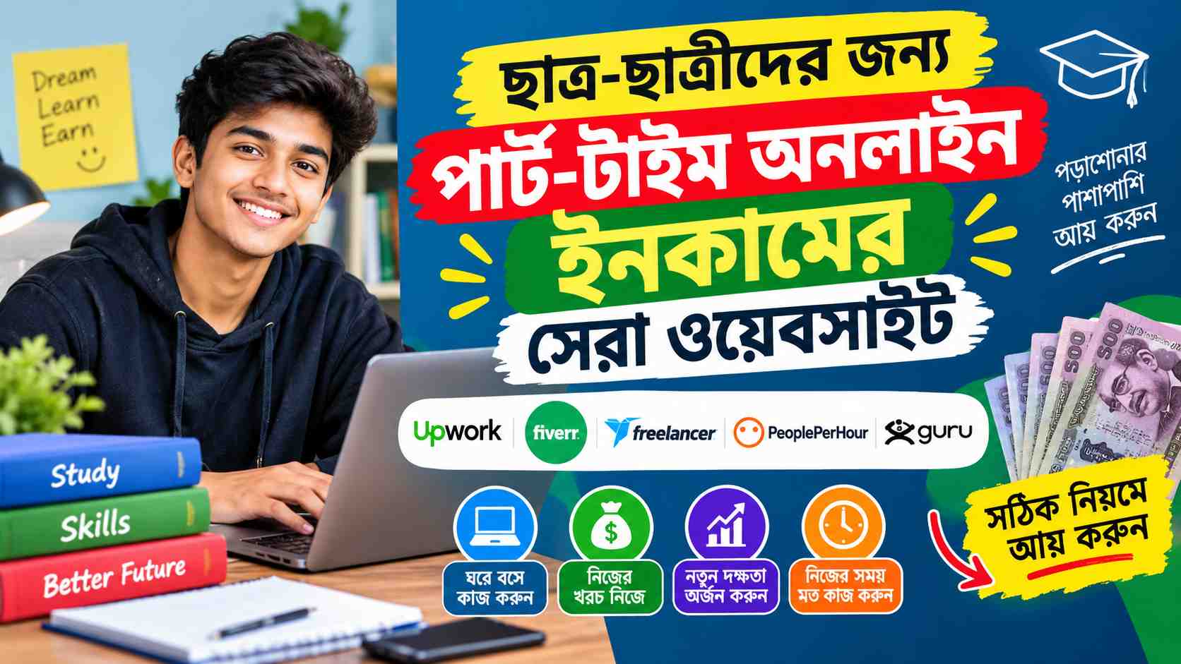 ছাত্র-ছাত্রীদের জন্য পার্ট-টাইম অনলাইন ইনকামের সেরা ওয়েবসাইট