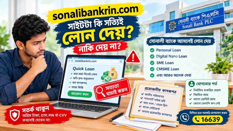 sonalibankrin.com সাইটটা কি সত্যিই লোন দেয় নাকি দেয় না, আসল তথ্য জানুন!