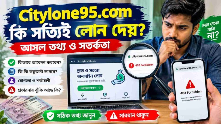 Citylone95.com সাইটটা কি সত্যিই লোন দেয় নাকি দেয় না? আসল তথ্য জানুন
