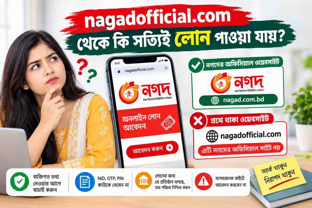 nagadofficial.com সাইটটা কি সত্যিই লোন দেয় নাকি দেয় না? আসল তথ্য জানুন