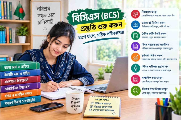 বিসিএস (BCS) প্রস্তুতি কীভাবে শুরু করবেন? নতুনদের গাইডলাইন