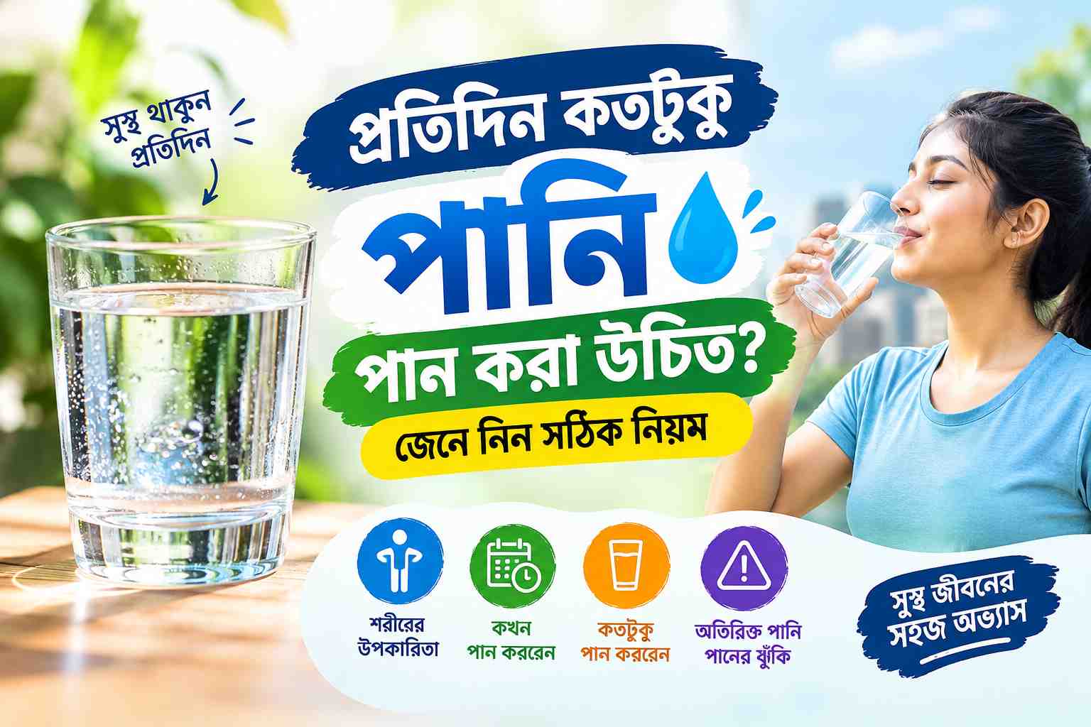 প্রতিদিন কতটুকু পানি পান করা উচিত? জেনে নিন সঠিক নিয়ম