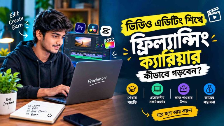 ভিডিও এডিটিং শিখে ফ্রিল্যান্সিং ক্যারিয়ার কীভাবে গড়বেন? নতুনদের জন্য পূর্ণাঙ্গ গাইড