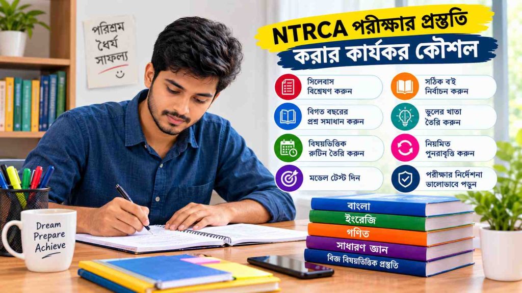 বেসরকারি শিক্ষক নিবন্ধন (NTRCA) পরীক্ষার প্রস্তুতির কৌশল: নতুনদের জন্য পূর্ণাঙ্গ গাইড 2 বেসরকারি শিক্ষক নিবন্ধন (NTRCA) পরীক্ষার প্রস্তুতির কৌশল: নতুনদের জন্য পূর্ণাঙ্গ গাইড