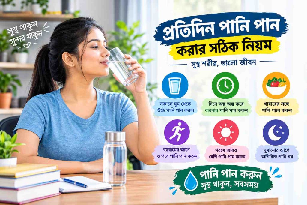 প্রতিদিন কতটুকু পানি পান করা উচিত? জেনে নিন সঠিক নিয়ম