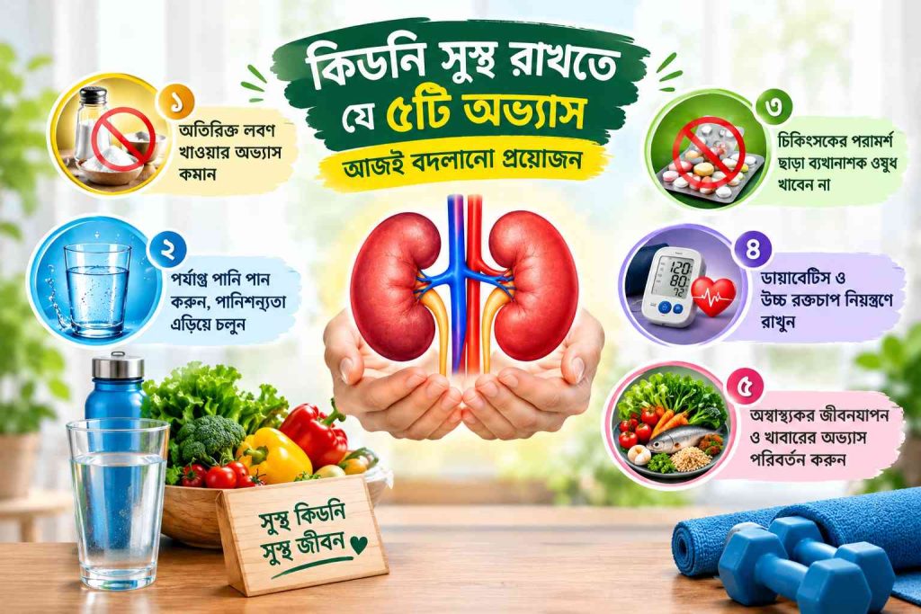 কিডনি সুস্থ রাখতে যে ৫টি অভ্যাস আজই বদলানো প্রয়োজন 2 কিডনি সুস্থ রাখতে যে ৫টি অভ্যাস আজই বদলানো প্রয়োজন