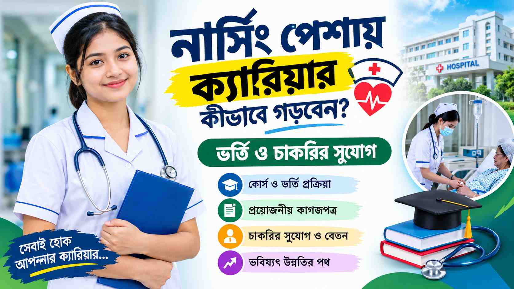 নার্সিং পেশায় ক্যারিয়ার কীভাবে গড়বেন? ভর্তি ও চাকরির সুযোগ