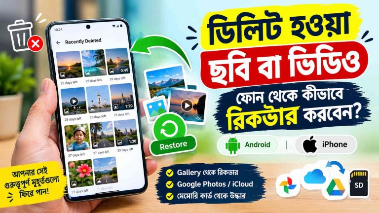 ডিলিট হওয়া ছবি বা ভিডিও ফোন থেকে কীভাবে রিকভার করবেন? সম্পূর্ণ গাইড