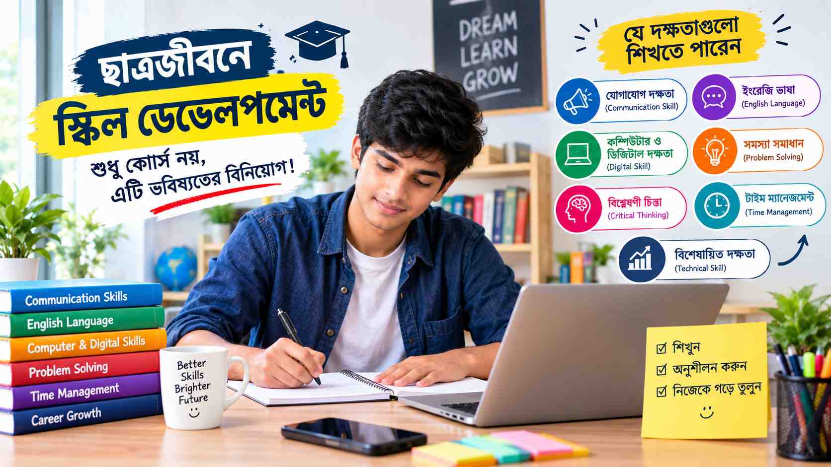 ছাত্র জীবনে স্কিল ডেভেলপমেন্ট কেন জরুরি এবং কীভাবে করবেন? সম্পূর্ণ গাইড