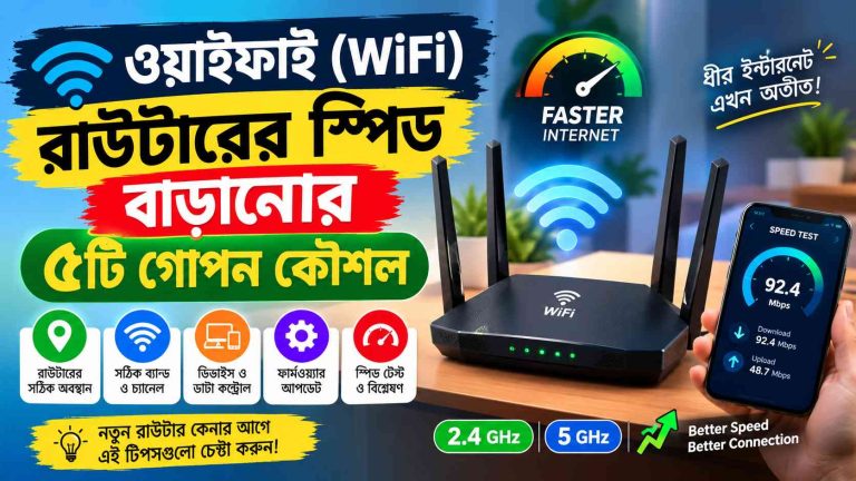 ওয়াইফাই (WiFi) রাউটারের স্পিড বাড়ানোর ৫টি গোপন কৌশল: ইন্টারনেট দ্রুত করার সহজ উপায়