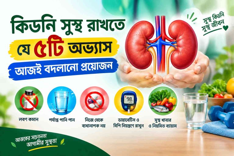 কিডনি সুস্থ রাখতে যে ৫টি অভ্যাস আজই বদলানো প্রয়োজন