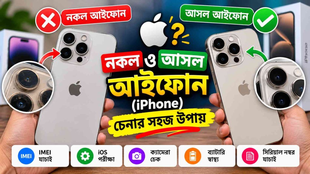 নকল ও আসল আইফোন (IPHONE) চেনার সহজ উপায়: কেনার আগে জেনে নিন সম্পূর্ণ গাইড 2 নকল ও আসল আইফোন (iPhone) চেনার সহজ উপায়: কেনার আগে জেনে নিন সম্পূর্ণ গাইড