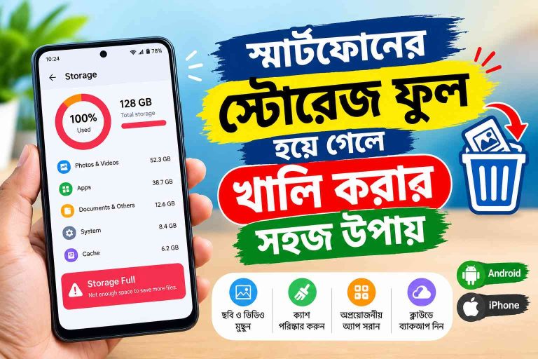 স্মার্টফোনের স্টোরেজ ফুল হয়ে গেলে খালি করার সহজ উপায়: নতুনদের জন্য সম্পূর্ণ গাইড
